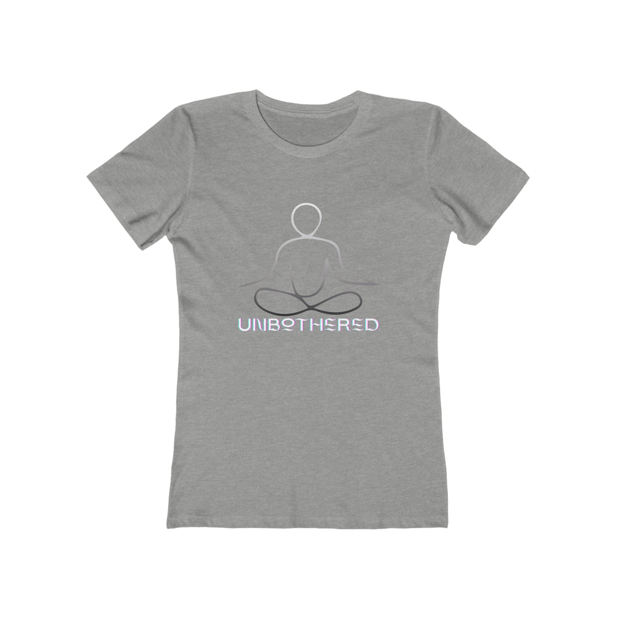 Unbothered Boyfriend Tee for Women | Relaxed Fit Graphic T-Shirt, Gift for Her, Casual Wear, Mindfulness Apparel, Zen Design, T-Shirt for Women - Image 2