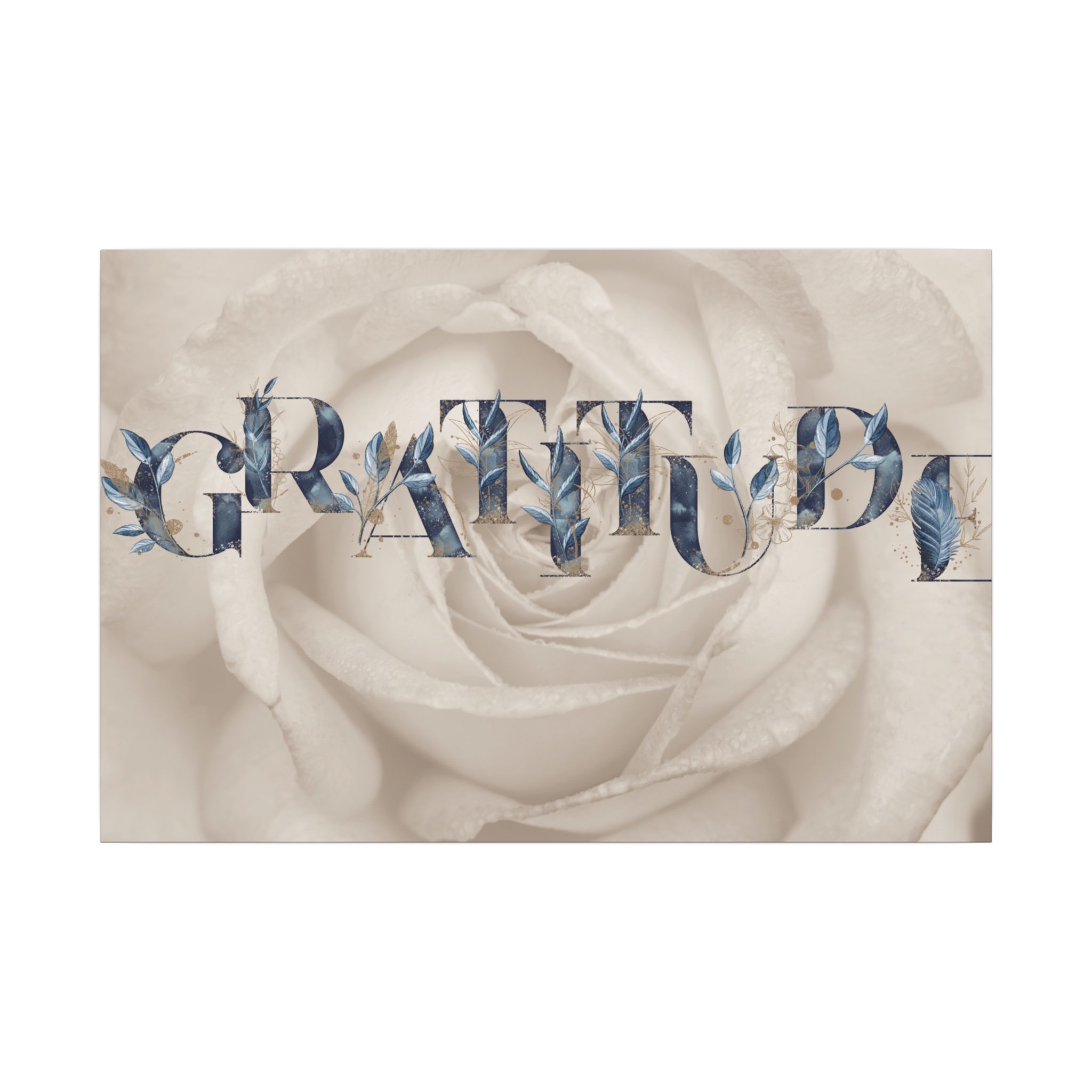 Elegant Gratitude Canvas Print, Inspirational Art, Home Decor, Gift for Her, Gallery Wall Decoration, Motivational Wall Art