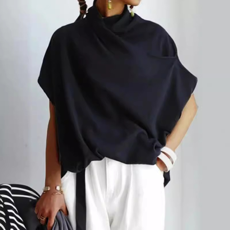 Loose Short Sleeve Batwing Female Shirt