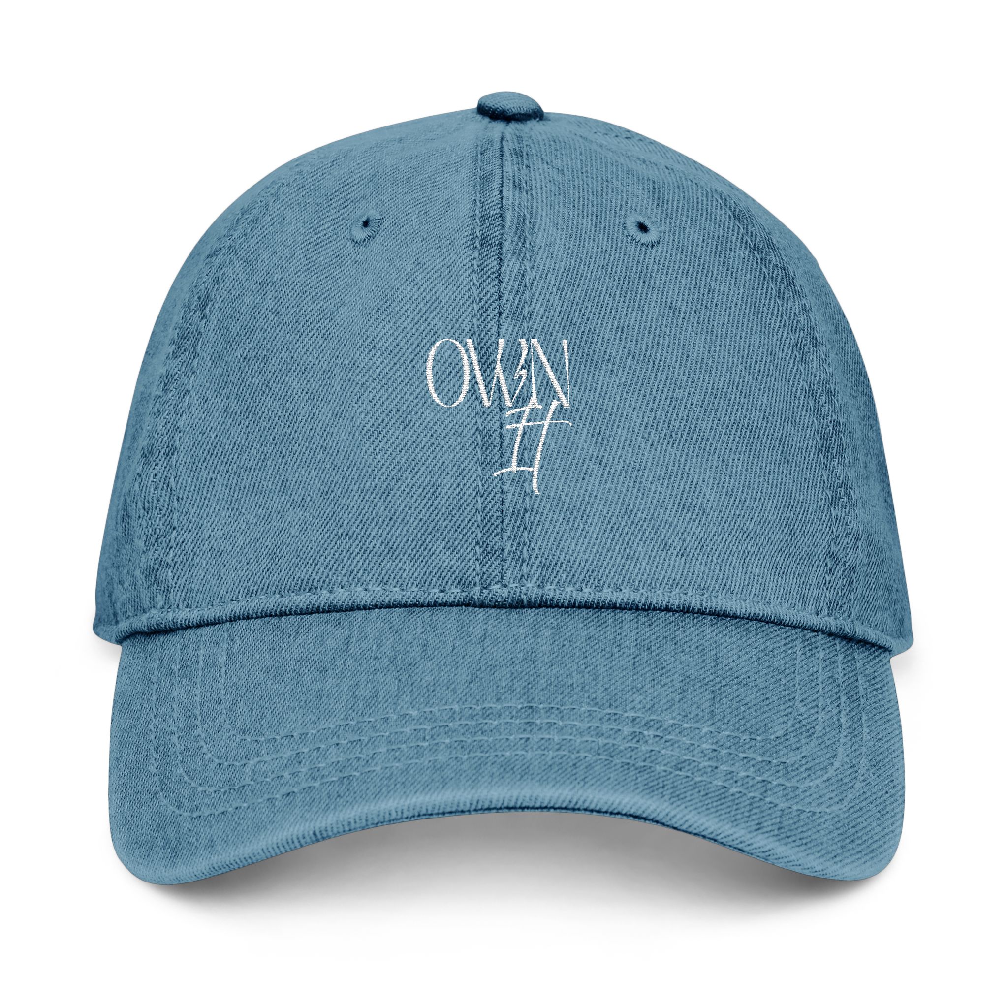 Embroidered Denim Hat - Own It, Unisex Cap for Casual Outings, Gifts for Friends, Fashion Accessory, Summer Style - Image 9