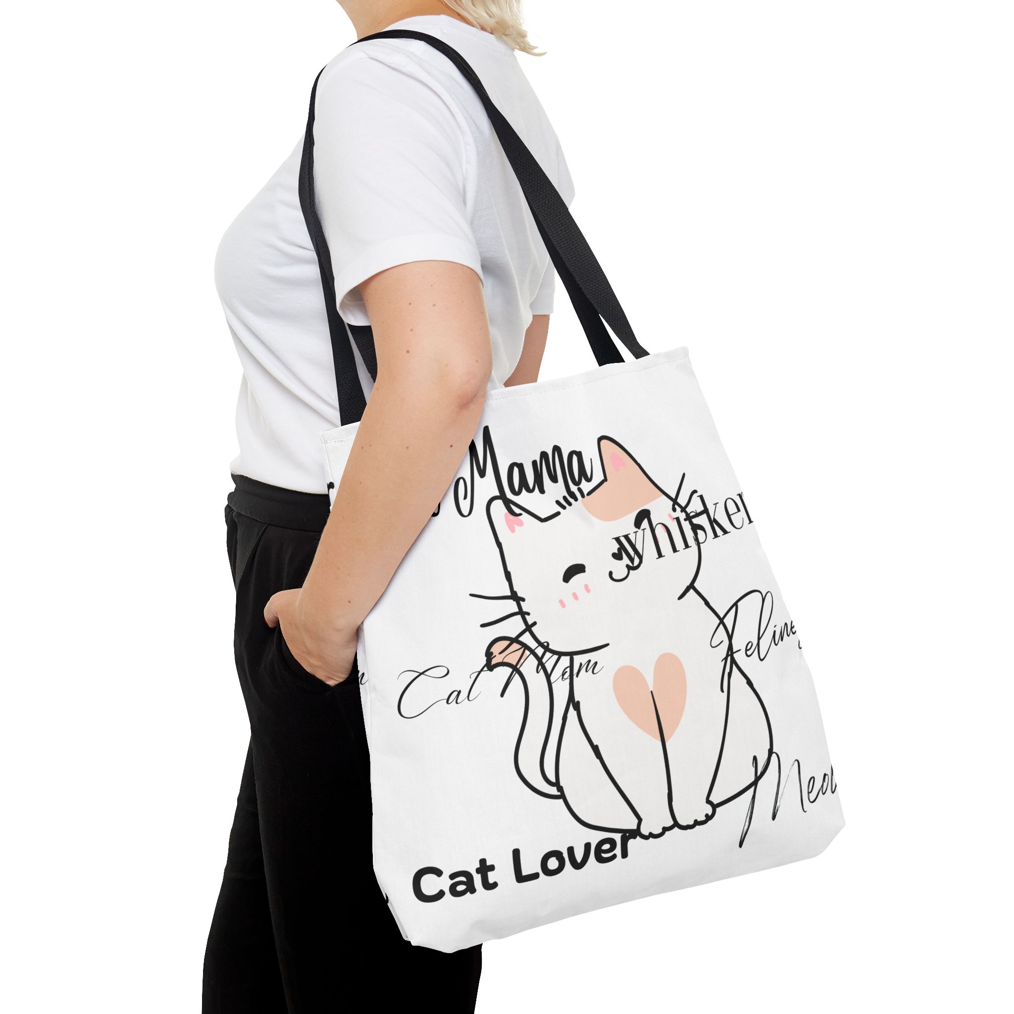 Cat Lover Tote Bag - Perfect Gift for Cat Moms, Animal Enthusiasts, Pet Lovers, Unique Cat-themed Accessory, Ideal for Everyday Use - Image 12