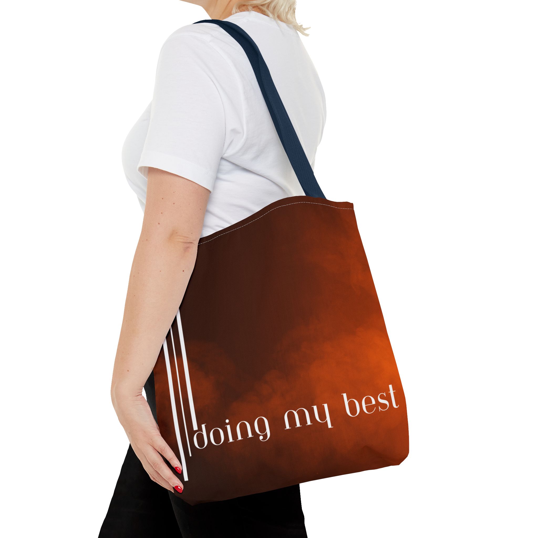 Bohemian Tote Bag - 'Doing My Best' All-Over Print | Eco-Friendly Fashion, Gift for Students, Daily Use, Boho Style, Motivational Bag - Image 23