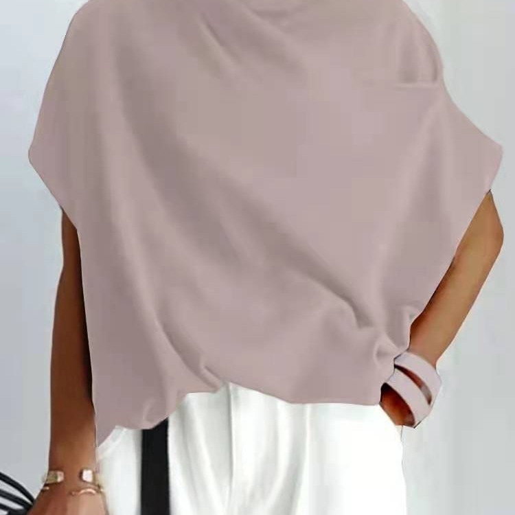 Loose Short Sleeve Batwing Female Shirt - Image 5