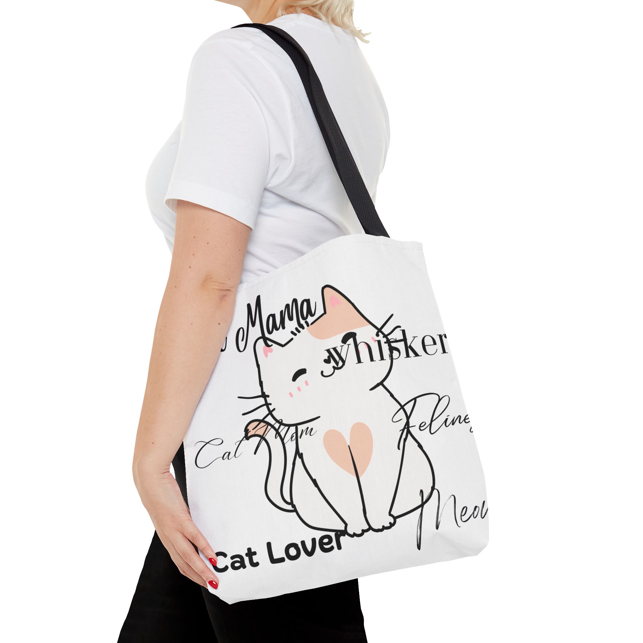 Cat Lover Tote Bag - Perfect Gift for Cat Moms, Animal Enthusiasts, Pet Lovers, Unique Cat-themed Accessory, Ideal for Everyday Use - Image 8