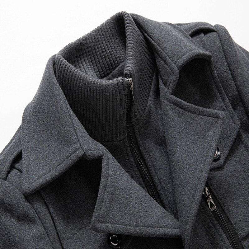 Cold-resistant plus cotton woolen men's jacket - Image 3