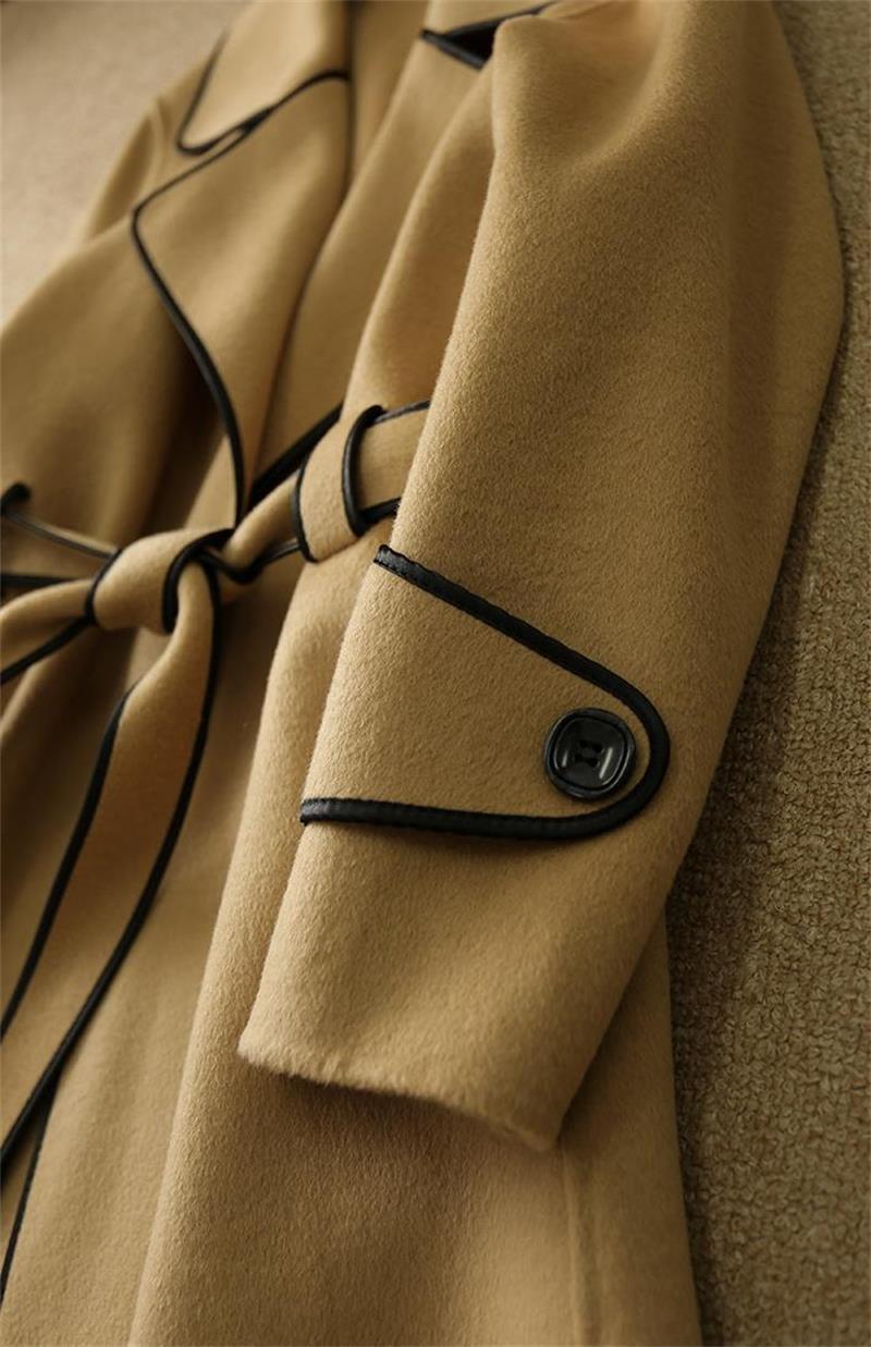 Hand Tied High-grade Woolen Overcoat - Image 10