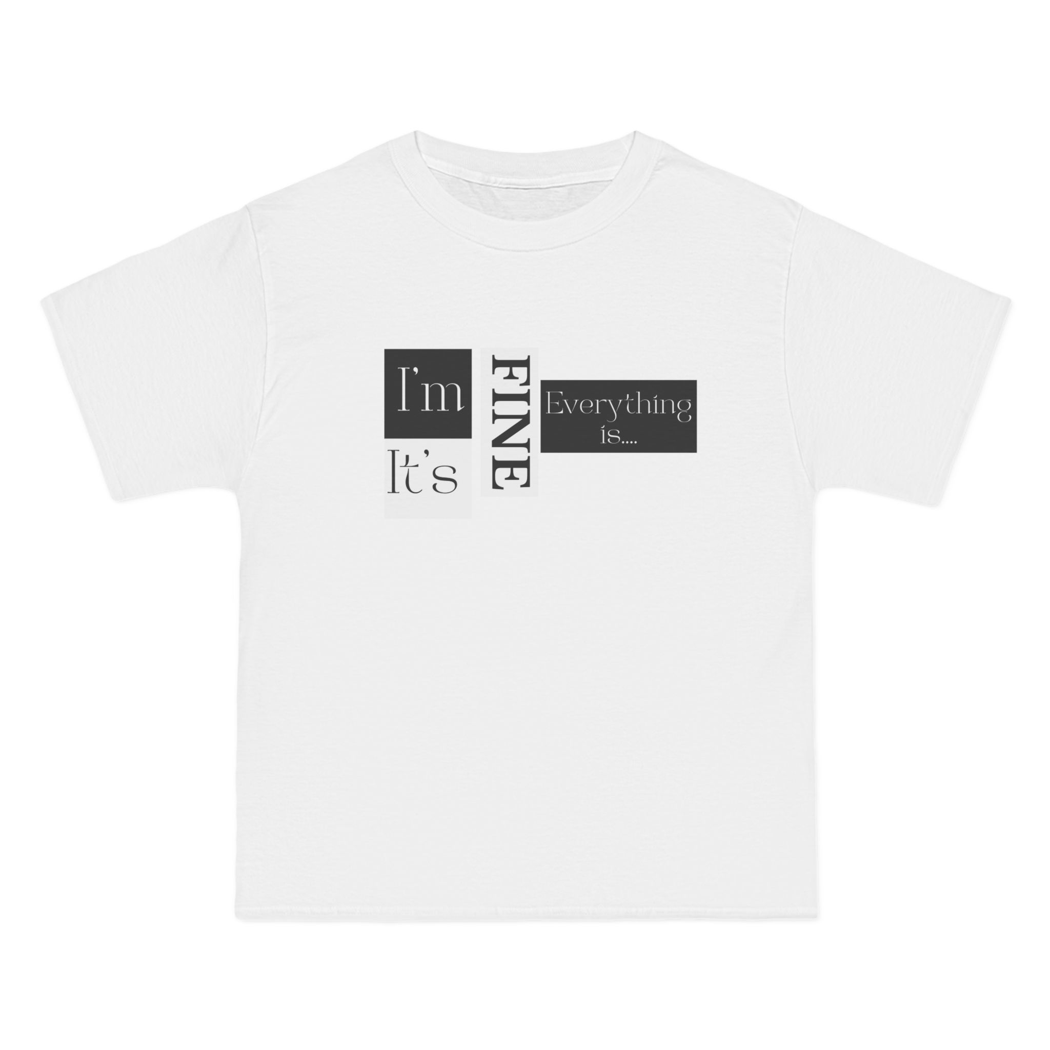 I'm Fine Short-Sleeve T-Shirt, Relaxed Fit Tee, Casual Wear, Gift for Friends, Self-Care Message Shirt, T-Shirt for Men and Women - Image 2