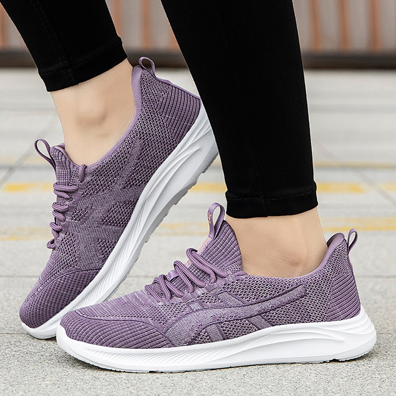Fly-knit Soft Bottom Non-slip Sneakers for Women