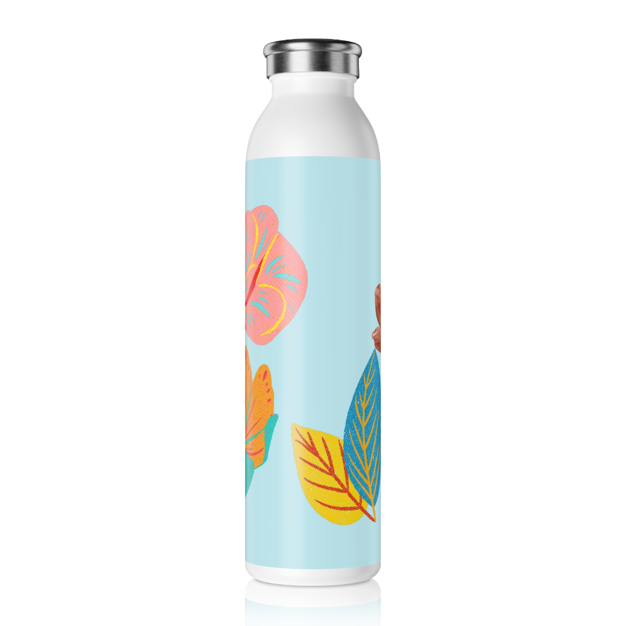 Floral Slim Water Bottle | Eco-Friendly Hydration, Perfect for Summer Picnics, Outdoor Adventures, Gym, Travel, Gifts, Floral Design - Image 3