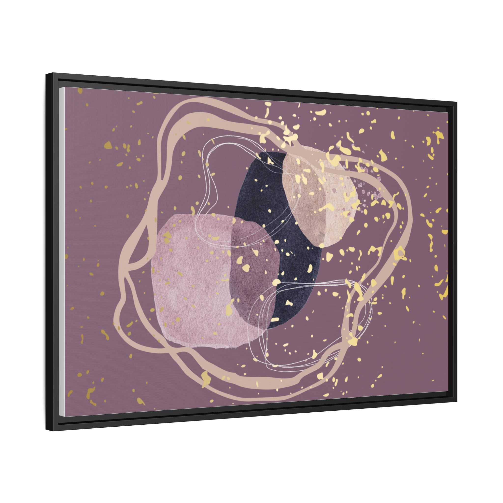 Abstract Framed Art Print, Modern Home Decor, Multi-color Matte Canvas, Wall Art, Stylish Gift for Art Lovers, Unique Room Accent