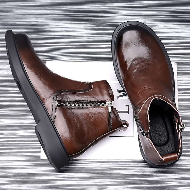 British Style Workwear Non-slip Breathable Men's Boots - Image 4