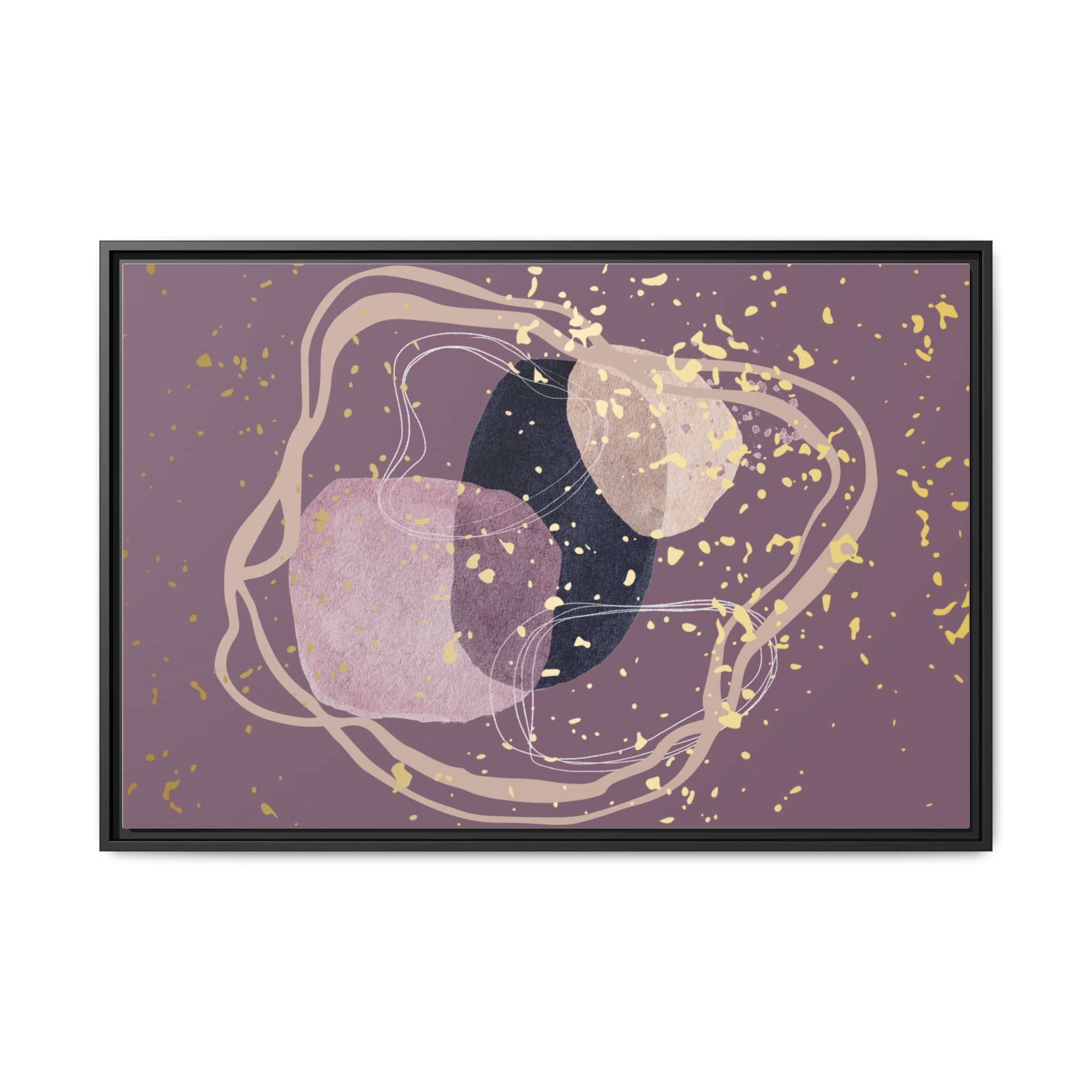 Abstract Framed Art Print, Modern Home Decor, Multi-color Matte Canvas, Wall Art, Stylish Gift for Art Lovers, Unique Room Accent - Image 2