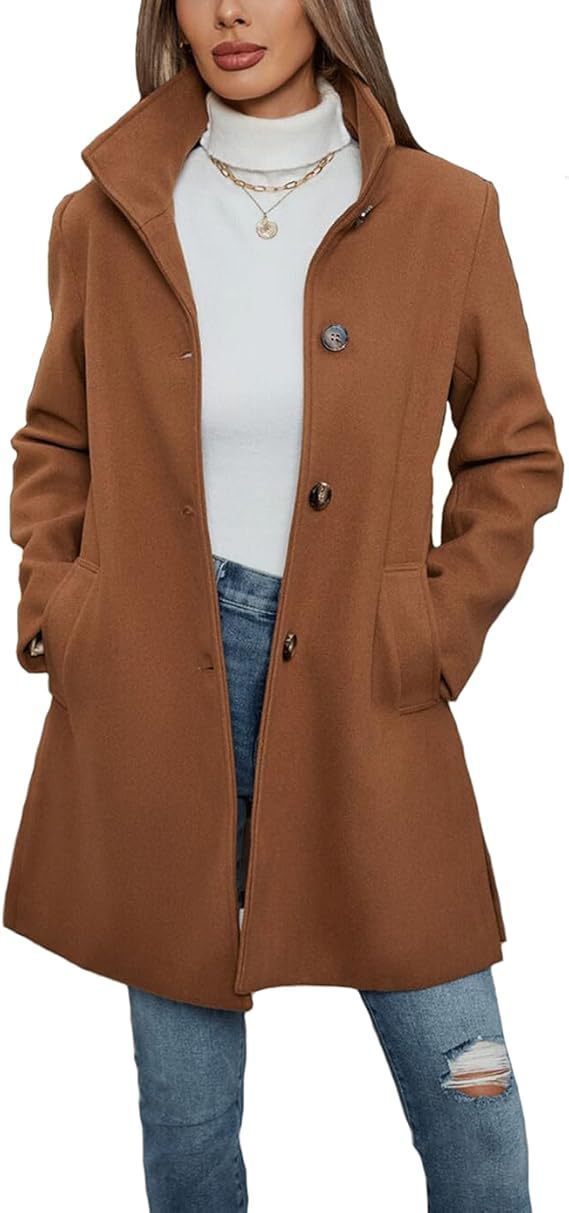 Casual Autumn And Winter Long Sleeve Woolen Coat - Image 3