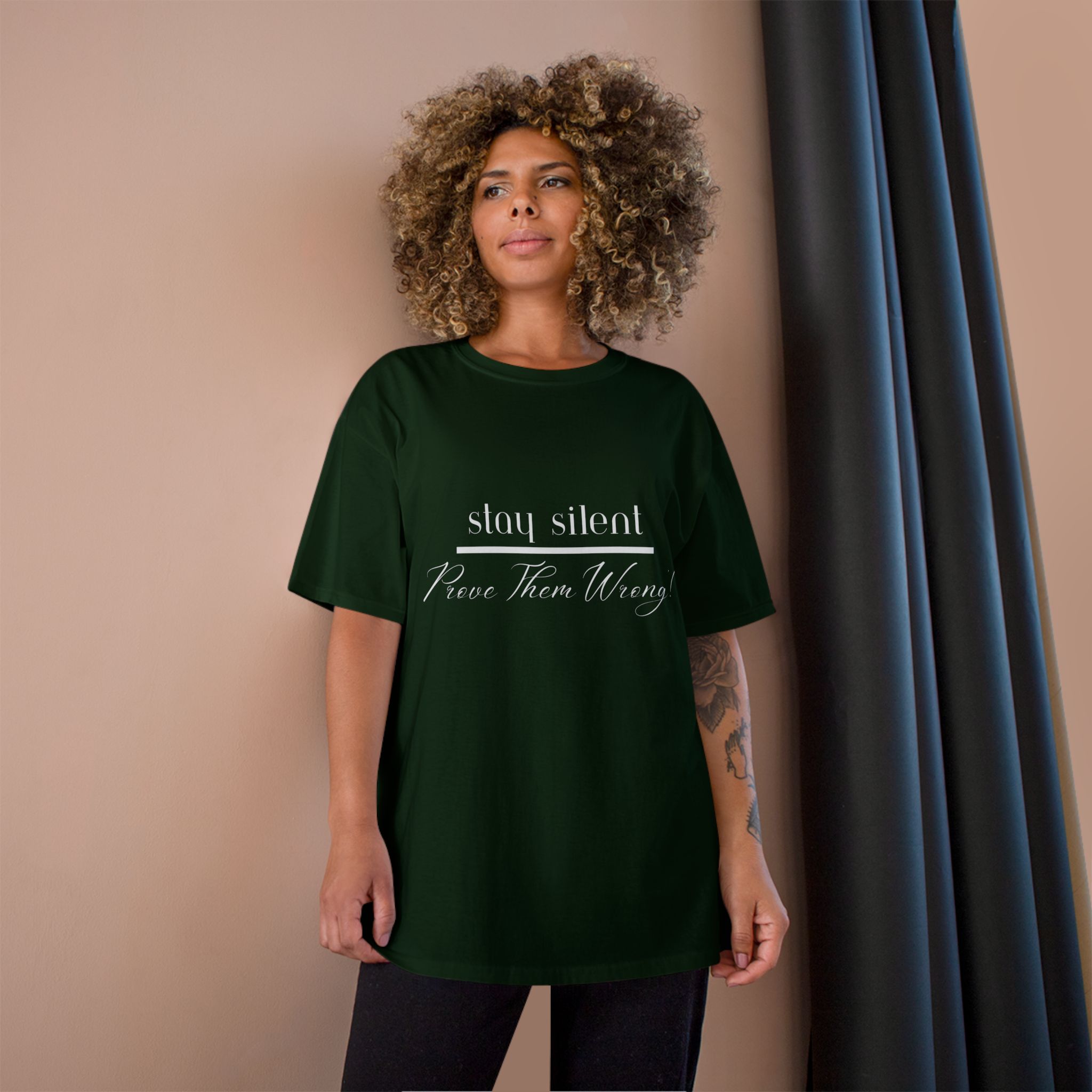 Stay Silent Champion T-Shirt, Motivational Tee, Casual Wear, Gift for Teens, Summer Fashion, Inspirational Quote, Unisex Tee, T-Shirt for Men and Women - Image 16