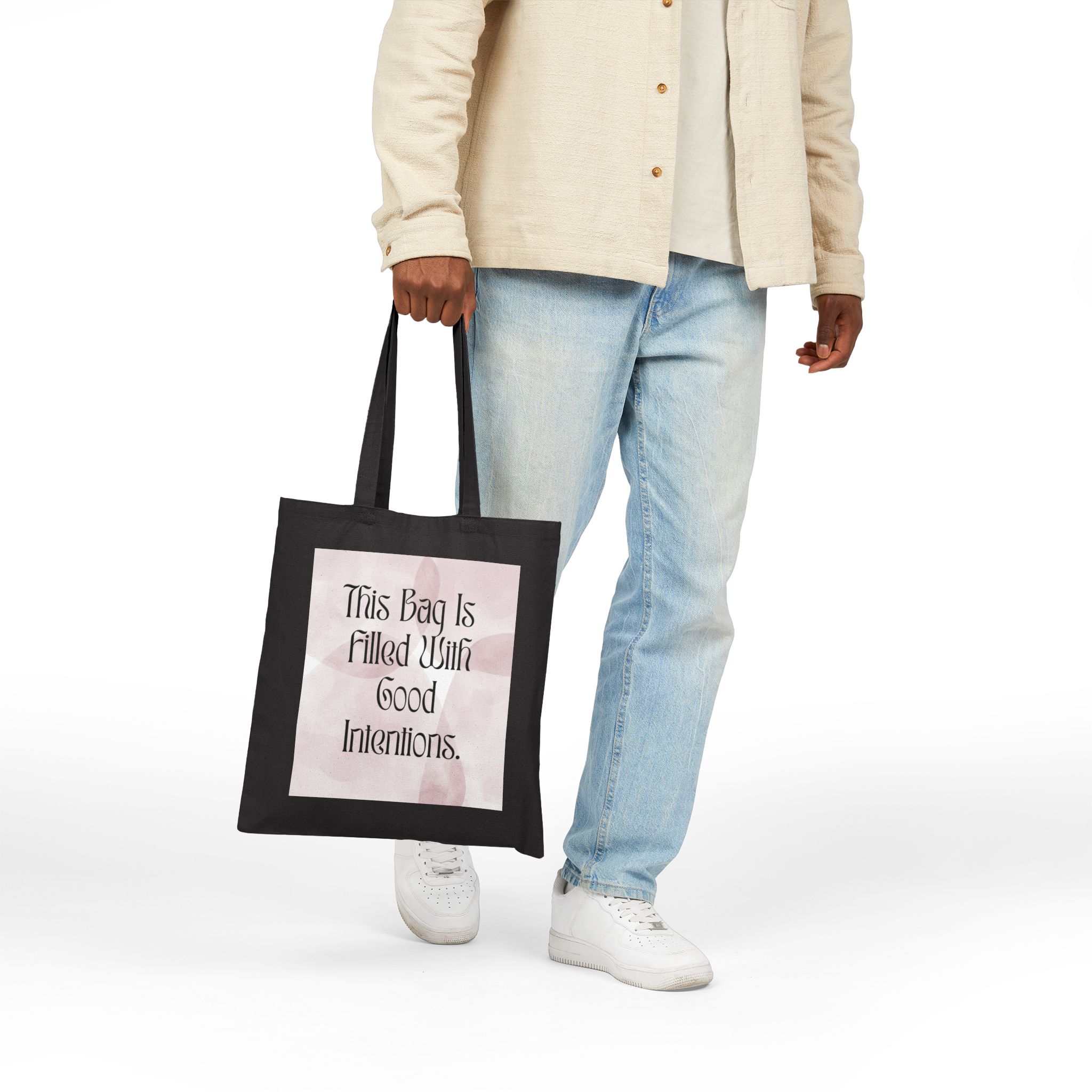 Cotton Canvas Tote Bag - Eco-Friendly, Reusable Shopping Tote, Gift for Her, Good Intentions Bag, Stylish & Practical - Image 3