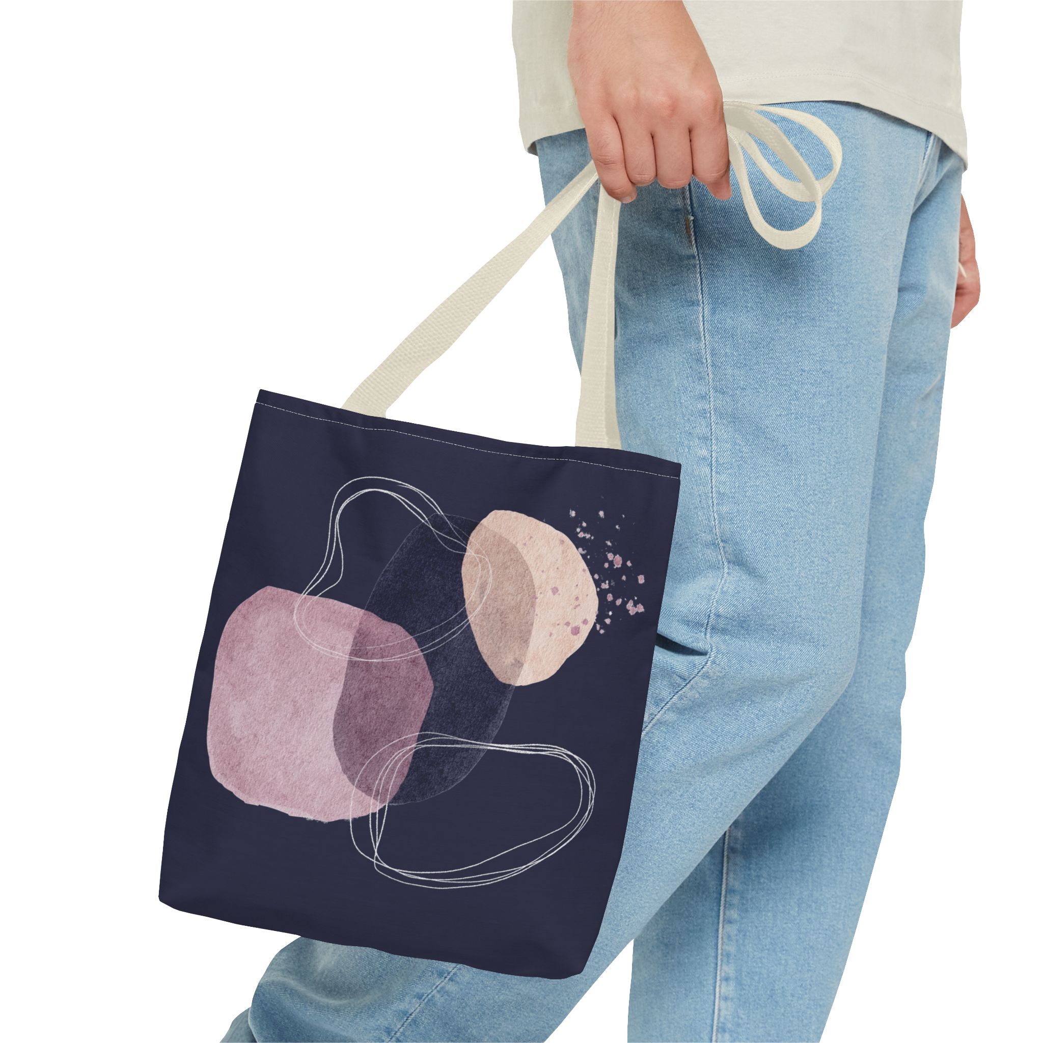 Chic Abstract Tote Bag for Everyday Use, Art Lover Gift, Stylish Shopping Bag, AOP Bag, Minimalist Canvas Tote - Image 29