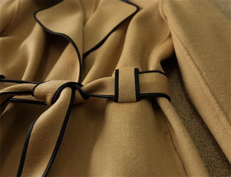 Hand Tied High-grade Woolen Overcoat - Image 2