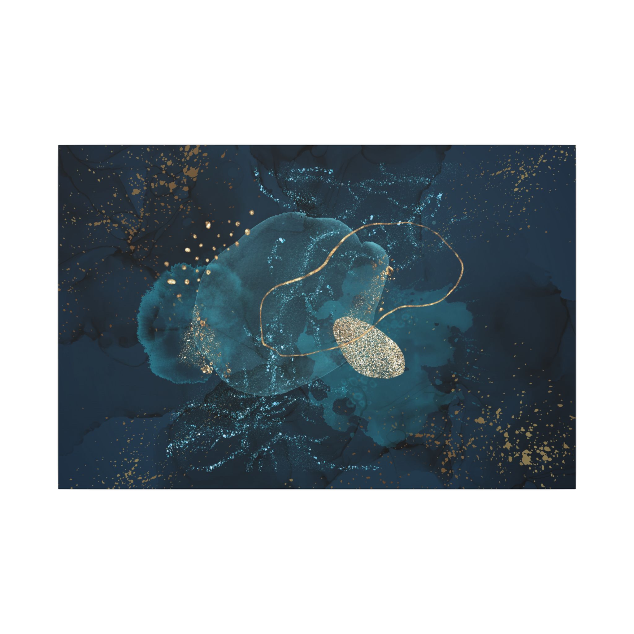 Elegant Blue Abstract Canvas Art Print, Modern Home Decor, Gallery Wall Art, Gift for Her, Office Wall Decor, Luxury Room Decor