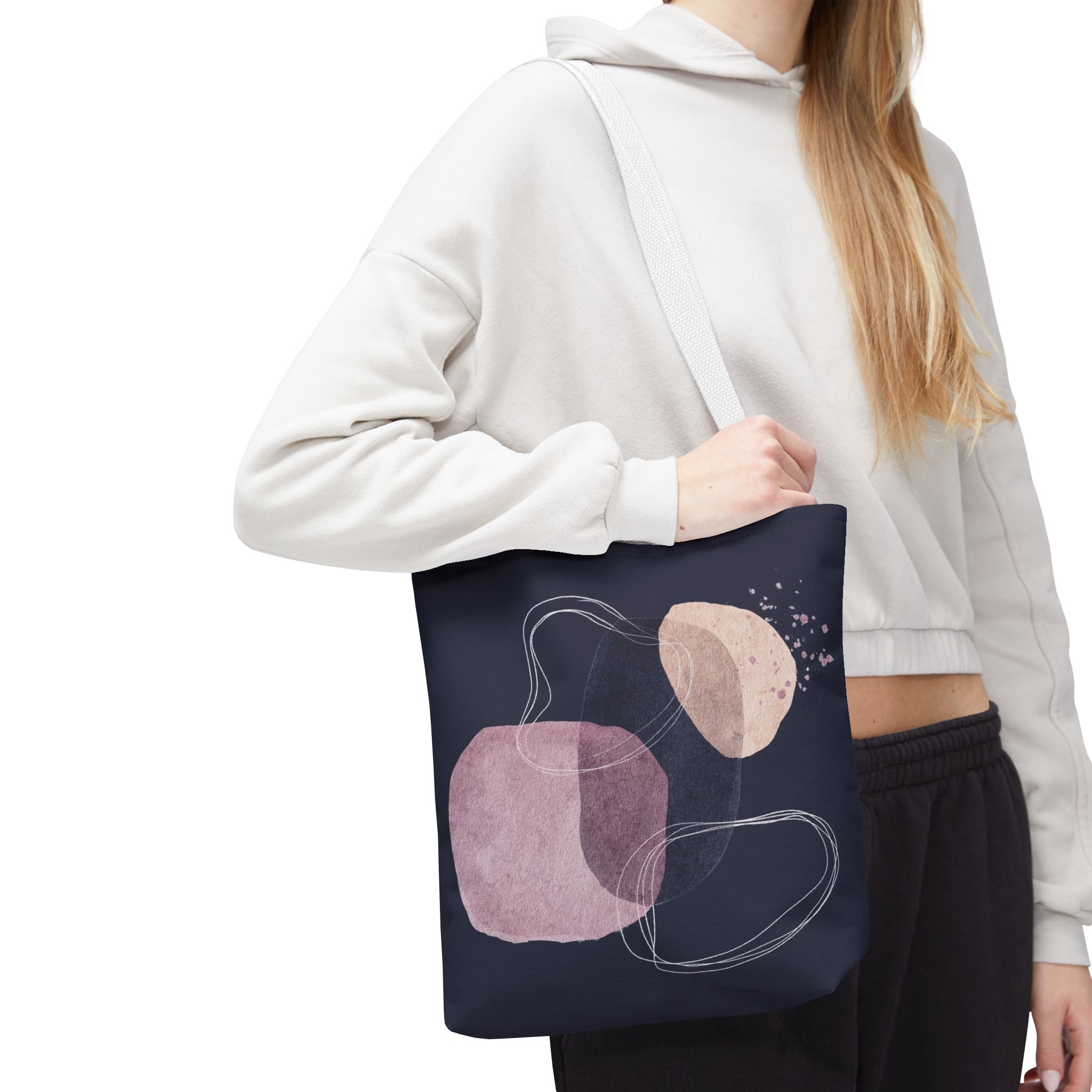 Chic Abstract Tote Bag for Everyday Use, Art Lover Gift, Stylish Shopping Bag, AOP Bag, Minimalist Canvas Tote - Image 18