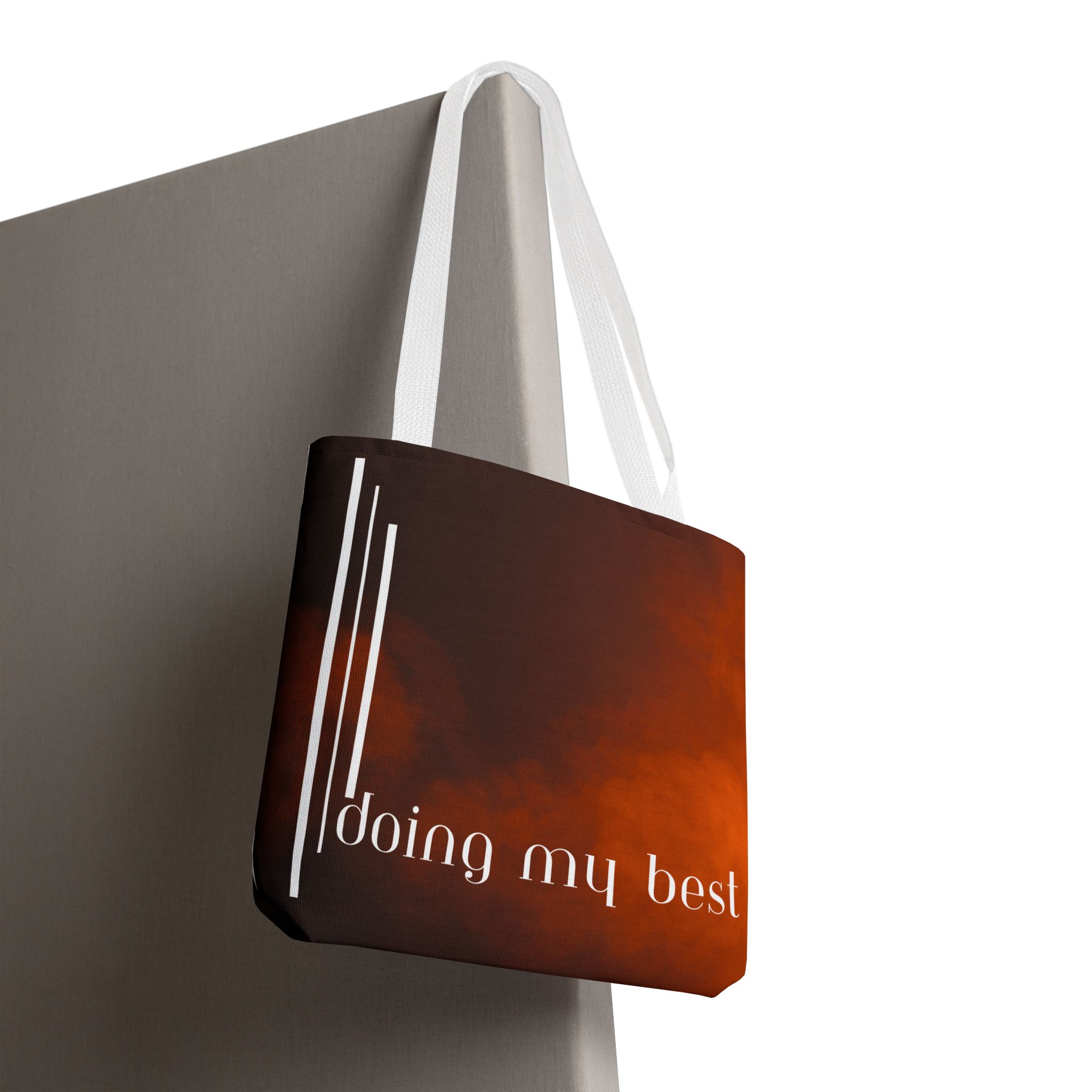 Bohemian Tote Bag - 'Doing My Best' All-Over Print | Eco-Friendly Fashion, Gift for Students, Daily Use, Boho Style, Motivational Bag - Image 13