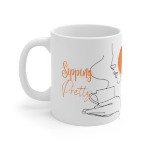 Elegant Ceramic Coffee Cups | Sipping Pretty Design for Home and Gifts, Unique Mugs, Coffee Lovers, Cozy Vibes, Stylish Kitchen Decor