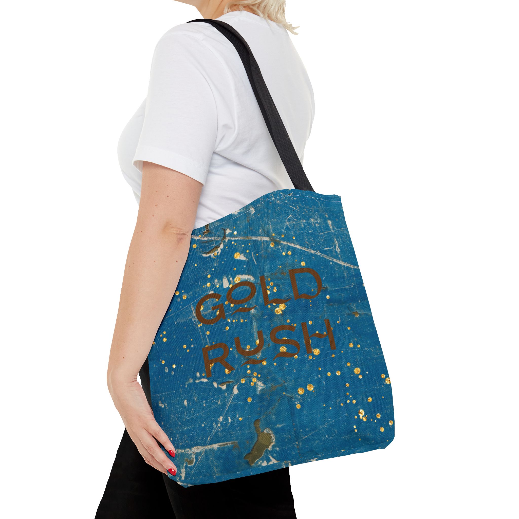 Stylish Tote Bag - Gold Rush Design | Eco-Friendly Shopping, Beach Bag, Chic Handbag, Gift Idea, Statement Accessory - Image 4