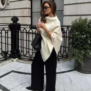 Women's French-style Minimalist Sweater Shawl