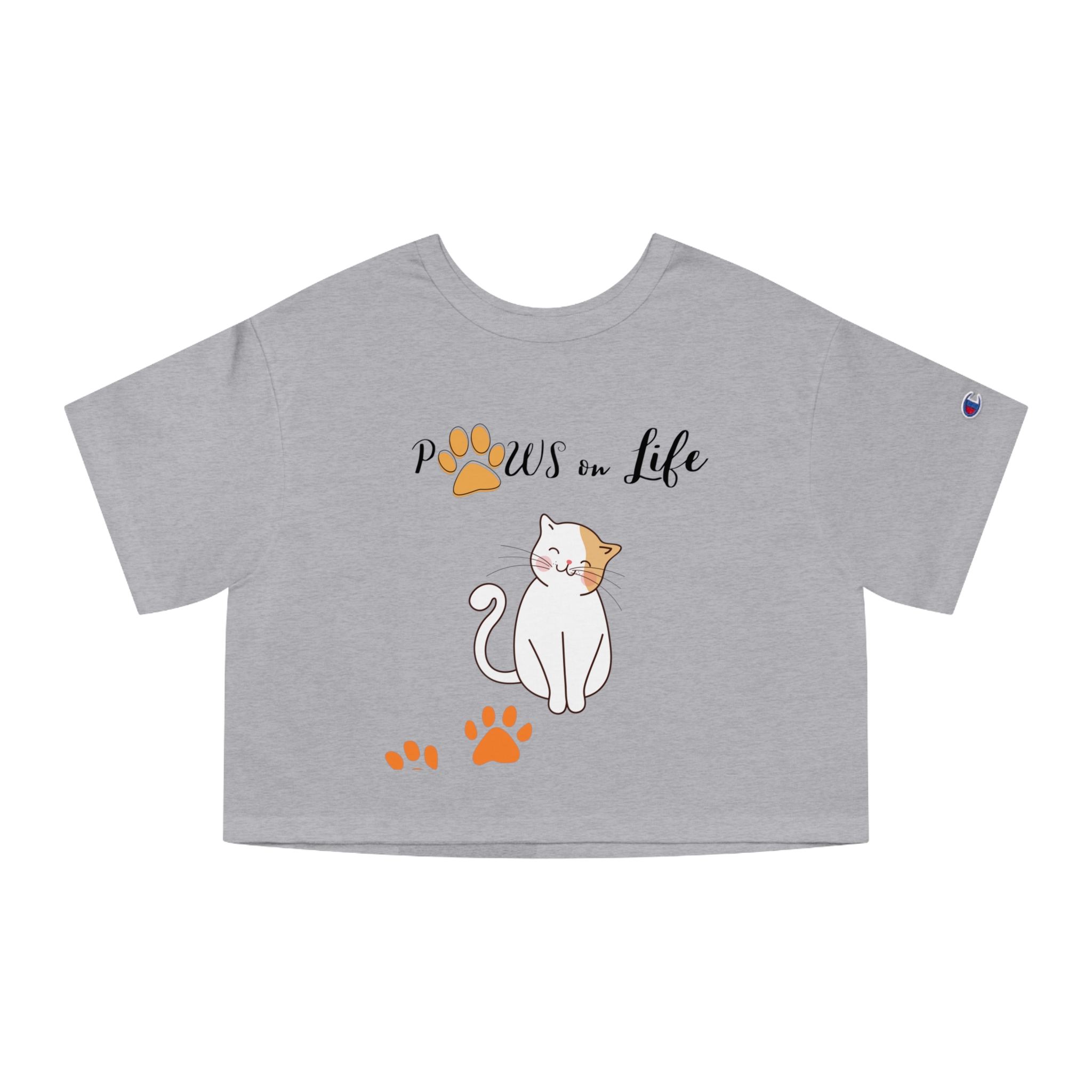 Cat Lover's Paws on Life Cropped T-Shirt, Pet Apparel, Gift for Cat Owners, Cute Cat Tee, Animal Lover Fashion, Cat Lover's Tee - Image 7