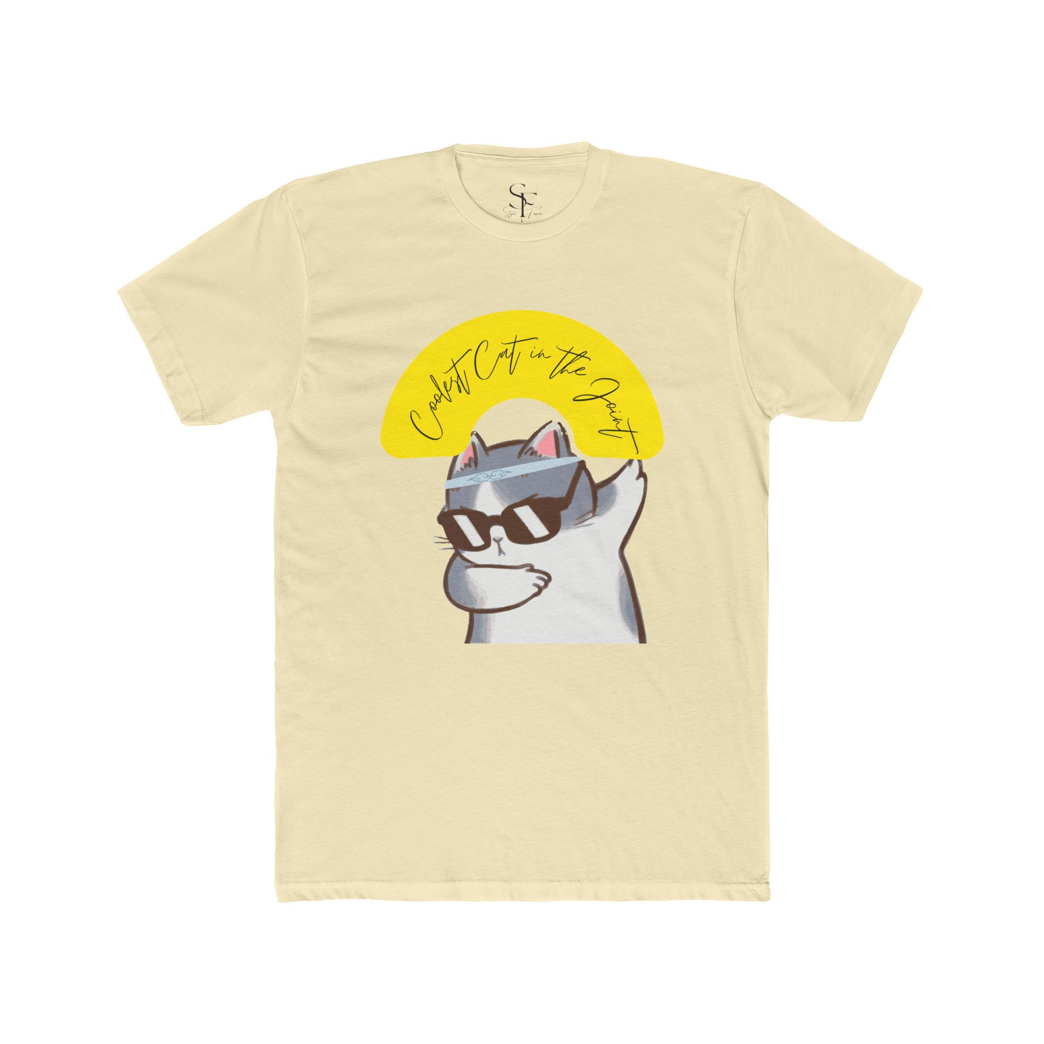 Cool Cat Summer Tee, Unisex Cotton Crew Tee, Funny Cat Shirt, Summer Vibes T-Shirt, Gift for Cat Lovers, Casual Wear, Men's T-Shirt - Image 14