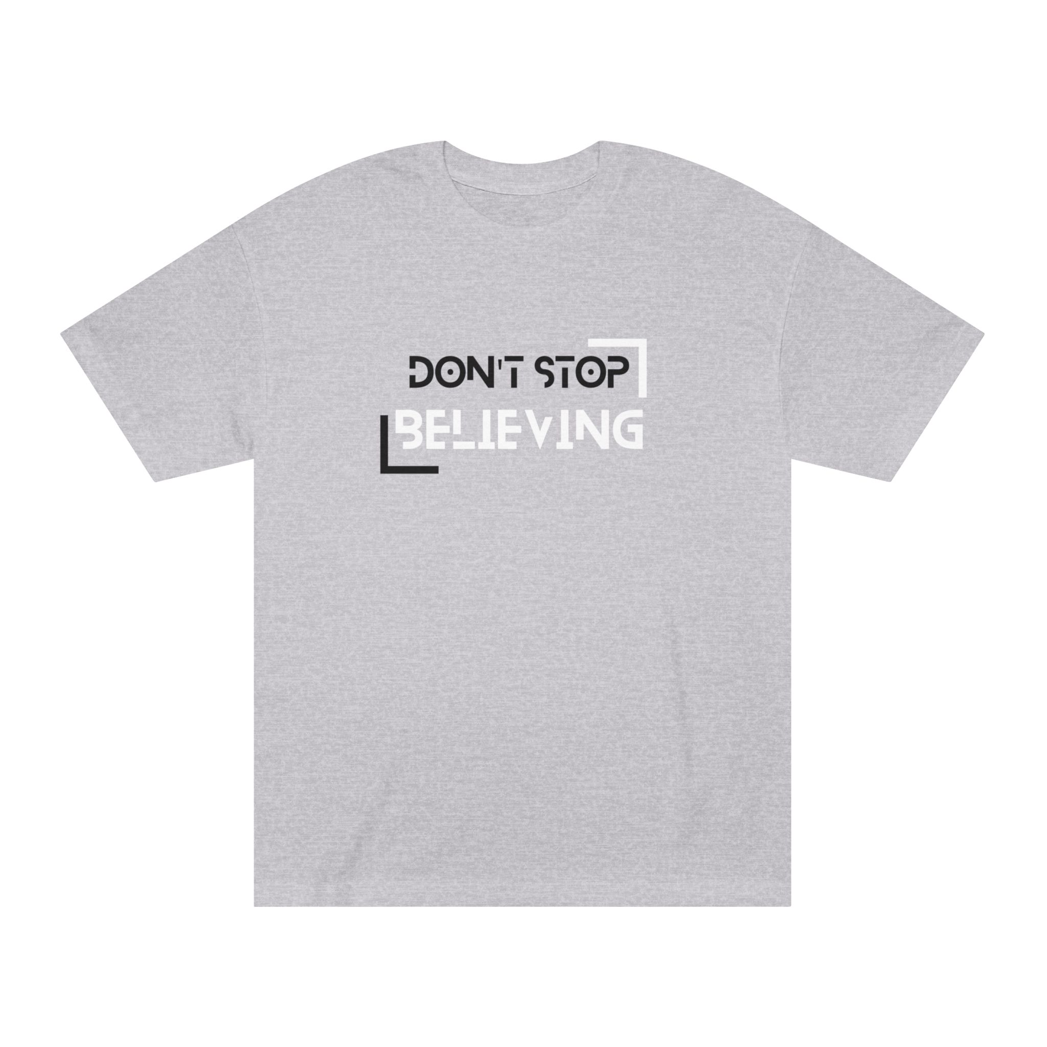 Don't Stop Believin' Unisex Classic Tee, Motivational T-Shirt, Inspirational Apparel, Gift for Music Lovers, Everyday Casual Wear, T-Shirt for Men and Women - Image 5