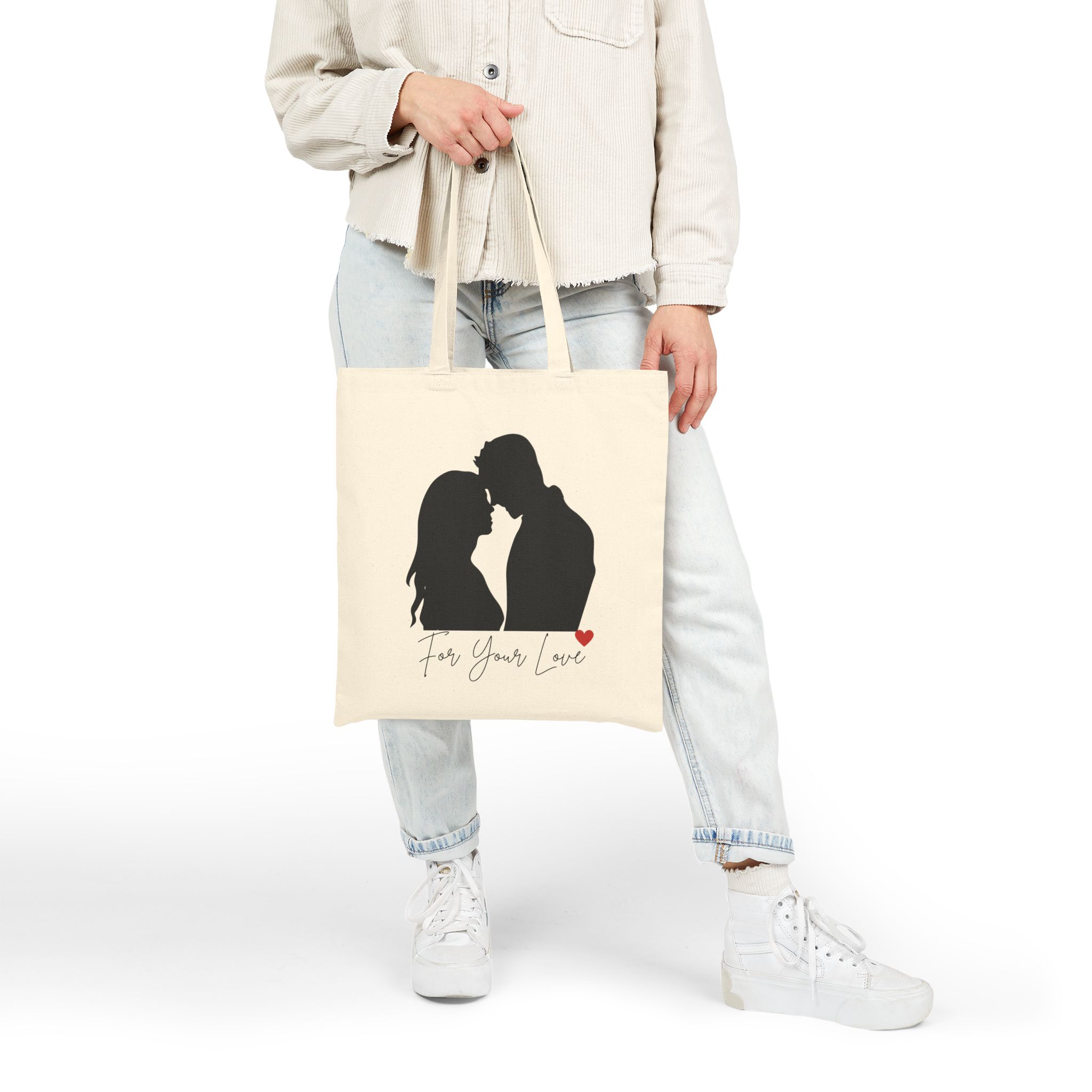 Romantic Cotton Canvas Tote Bag | Perfect Gift for Couple, Love Relationships, Wedding, Anniversary, Everyday Use - Image 6