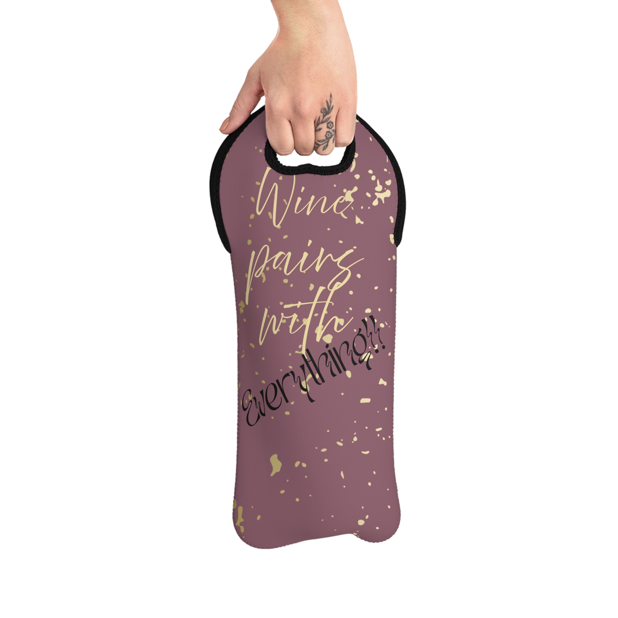 Chic Wine Tote with Fun Quote for Gifting, Perfect for Parties, Weddings, and Wine Lovers, Stylish Drink Carrier - Image 3