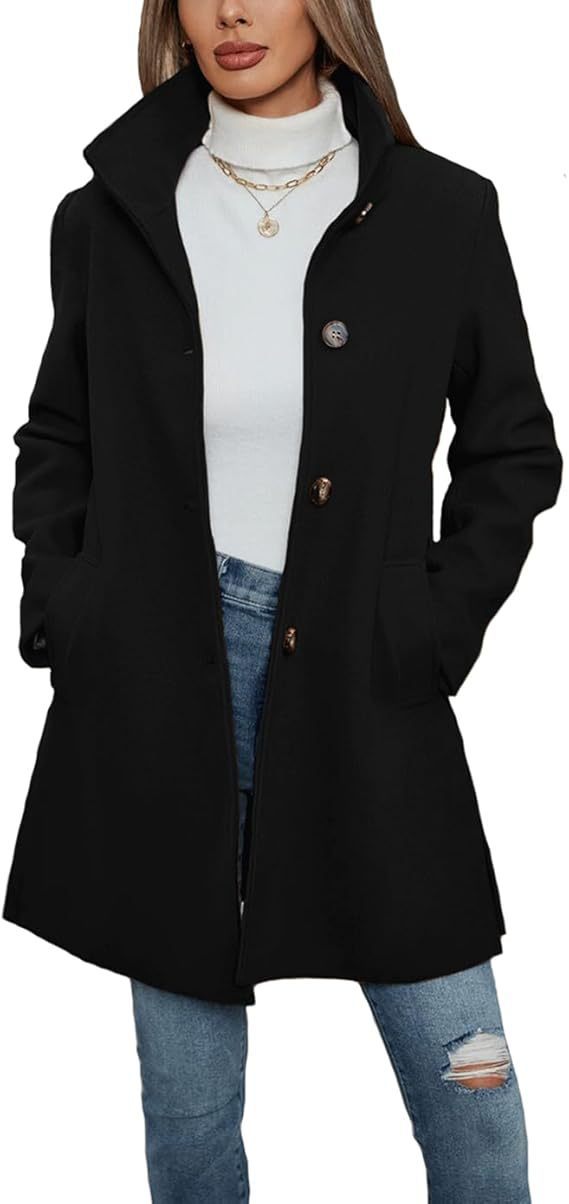 Casual Autumn And Winter Long Sleeve Woolen Coat - Image 2