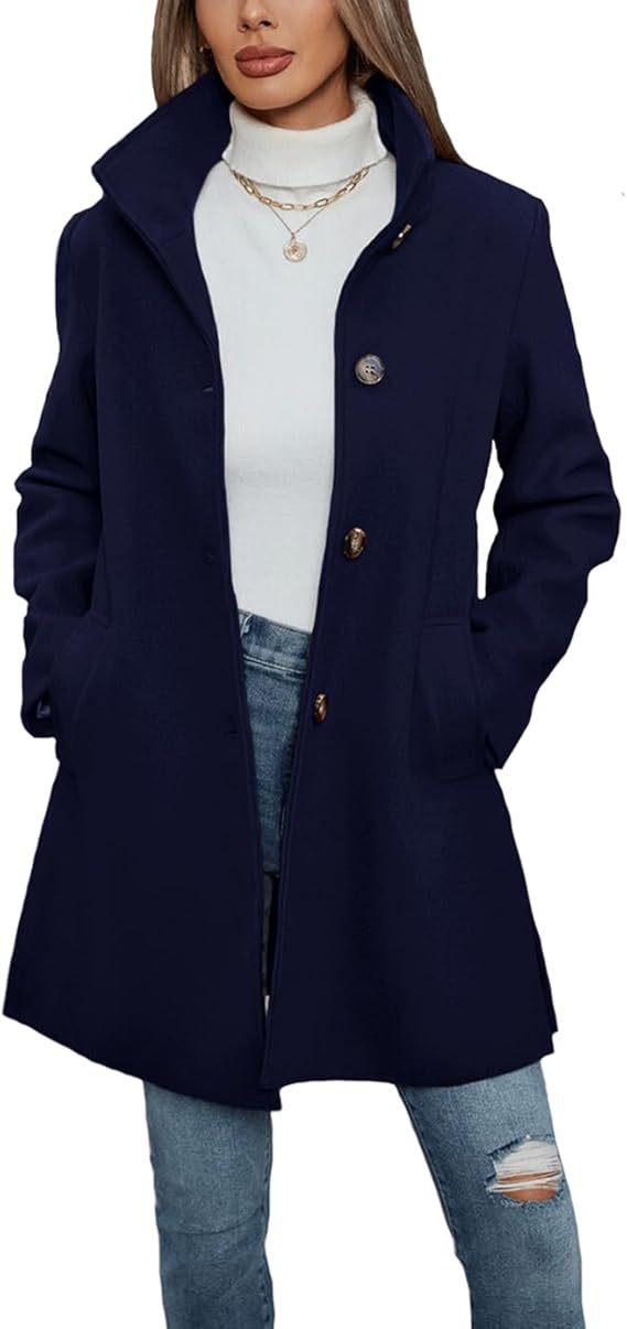 Casual Autumn And Winter Long Sleeve Woolen Coat - Image 6
