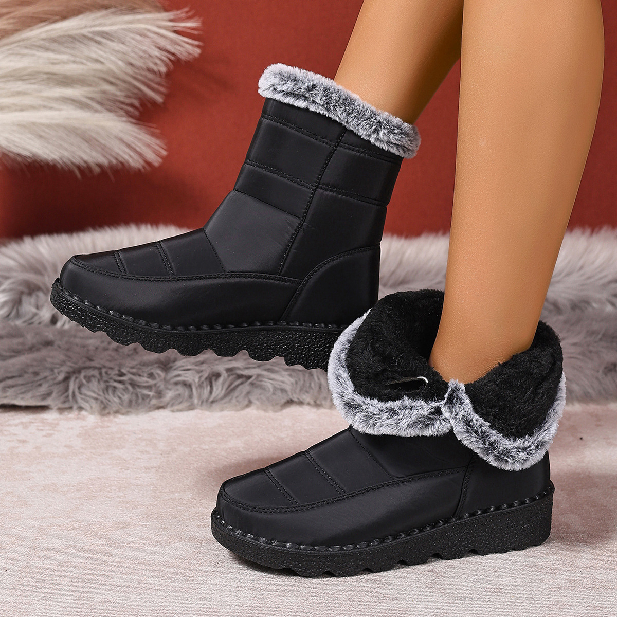 Women's Wear-resistant Comfortable Warm Snow Boots - Image 6
