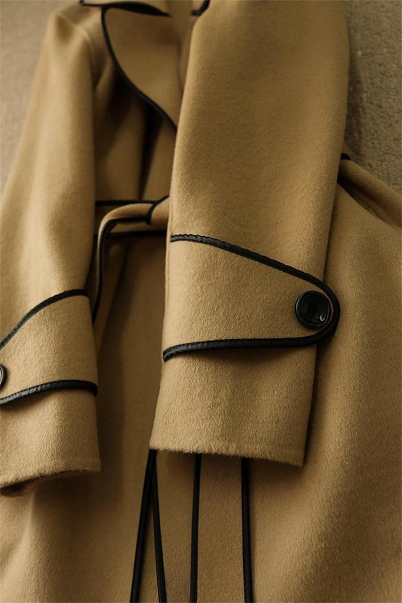 Hand Tied High-grade Woolen Overcoat - Image 8