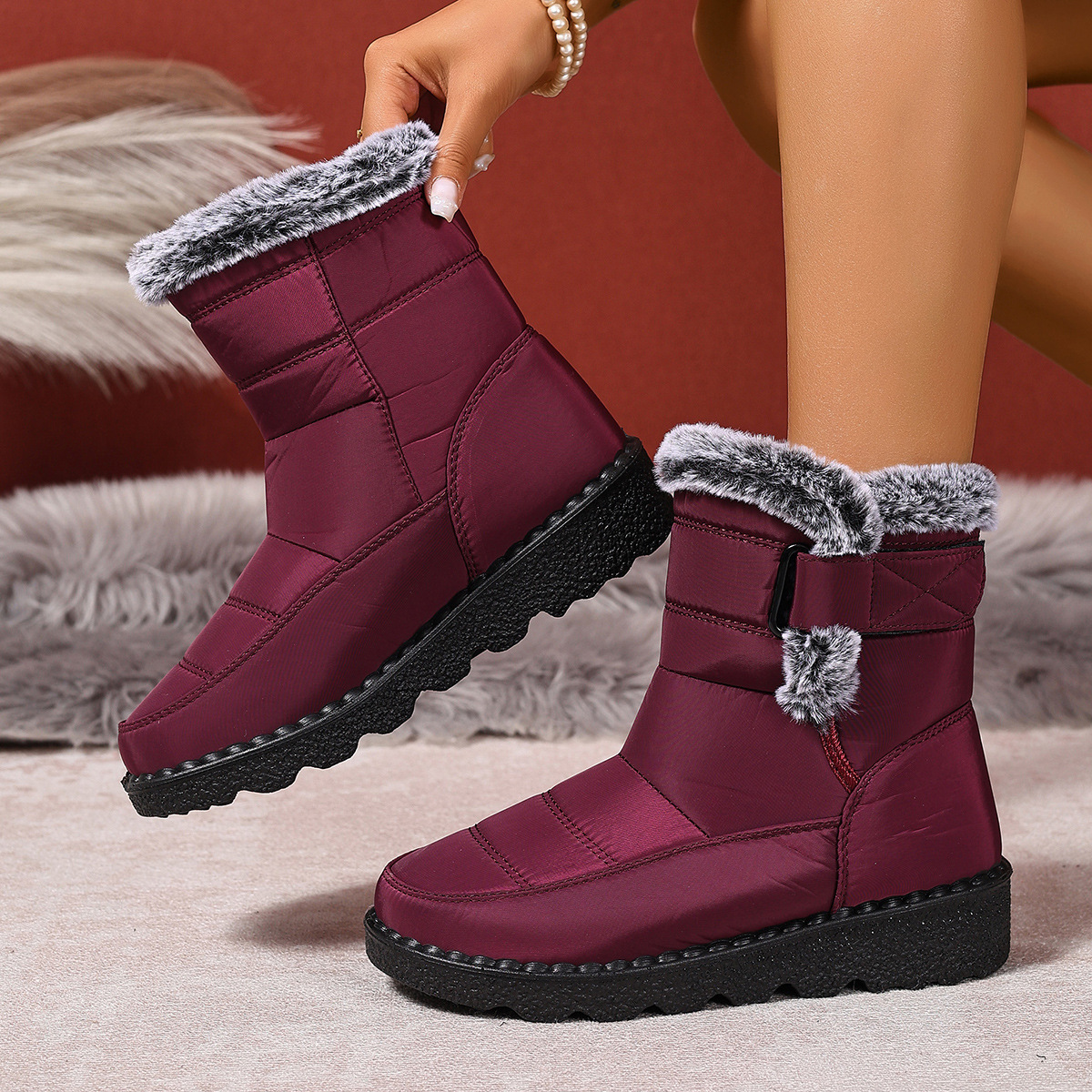 Women's Wear-resistant Comfortable Warm Snow Boots - Image 7