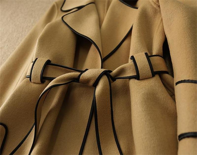 Hand Tied High-grade Woolen Overcoat - Image 6