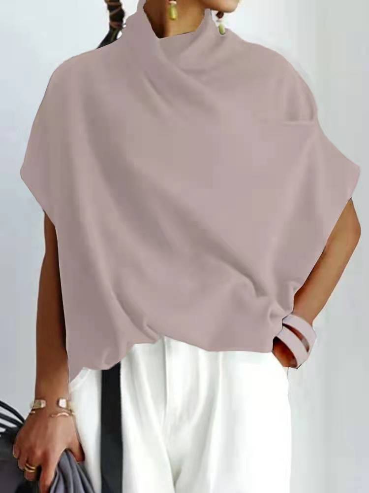 Loose Short Sleeve Batwing Female Shirt - Image 10